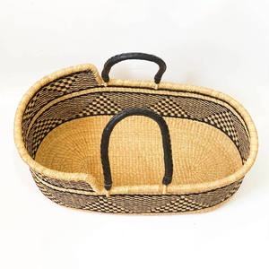 Cesta de mimbre para bebé, esencial para guardería, cesta de Moisés de algas marinas naturales de alta calidad de productor de confianza - Product Image 2