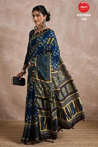 Ridhimajrak พิมพ์ลายโดลาเส้นใยวิสคอสส่าหรีแบบอินเดียนิ่มน้ำหนักเบา - Product Image 4