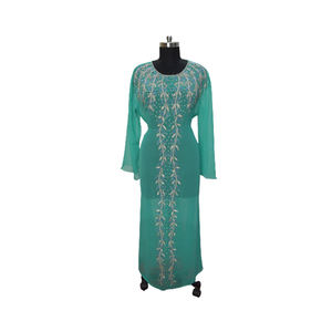 New Collection Beaded Kaftan <b>Dress</b> Islamic Clothing Hand Embroidery <b>Fancy</b> Kaftan <b>Dress</b> for Wedding Party - Product Image 1