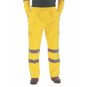 Pantalon de travail décontracté haute visibilité pour hommes, vêtements de sécurité réfléchissants avec taille élastique et poches - Product Image 5