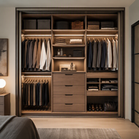 Armoire coulissante sur mesure au design moderne, meubles de luxe pour chambre et salle à manger, placard modulaire, écologique et durable