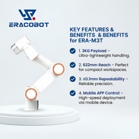 Brazo Robótico Cobot de 6 Ejes Altamente Integrado, Capacidad de 3 kg, Motor con Clasificación IP54, Alta Precisión de 0.1 mm, Factor de Forma Ultracompacto, Superior
