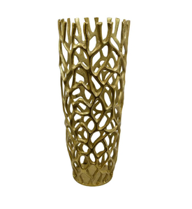 Artisanat de luxe plaqué or fer fleur Vase nouvelle Collection sol Vase pour la maison mariage décor côtier Design élégant maison - Product Image 1
