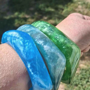 Bracelets et joncs en résine pour femmes, nouvelle collection, bijoux de style ange pour les fêtes et les mariages, haute qualité - Product Image 1