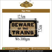 Plaque signalétique en fonte |   Plaque d'avertissement vintage en métal pour gare ferroviaire, jardin, portail, mur, décoration intérieure, panneau extérieur