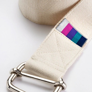 Ceintures réglables en coton de sangle de yoga en nylon de logo personnalisé en gros pour l'exercice - Product Image 3