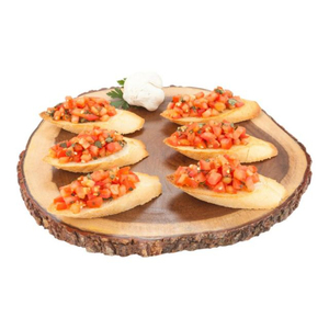 Plateau de service alimentaire rond en bois vintage à prix raisonnable pour les fêtes d'anniversaire et autres plats de serveur d'occasion - Product Image 2