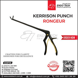 Profesional de buena calidad personalizado 2024 clásico azul titanio Kerrison Rongeurs 18cm eje 45 grados mordida hacia arriba - Product Image 6
