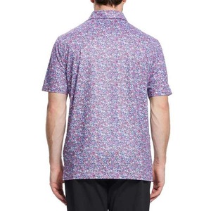 2025 logotipo personalizado de nuevo diseño de lujo de alta calidad 80% poliéster 20% Spandex gráfico impreso de gran tamaño Golf Polo camisetas hombres - Product Image 3