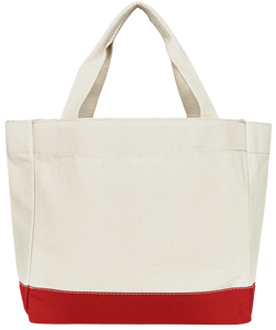Sac fourre-tout en toile élégant et robuste de 16 oz |   Vêtements de plage quotidiens rouges - Product Image 3