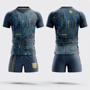 Ensemble de vêtements de sport imprimés pour le rugby, uniforme d'entraînement, nom de l'équipe, maillot de rugby, haut, short de football - Product Image 1