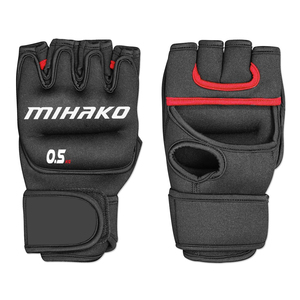 Gants MMA Sparring UFC demi-doigt Logo personnalisé avec bracelet à trois couches pour l'entraînement directement en usine - Product Image 1