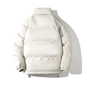 Veste matelassée à col montant en toile d'hiver personnalisable pour homme, chaude, coupe-vent, pour l'extérieur - Product Image 4