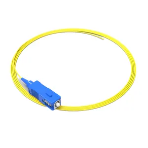 Preço de fábrica Pigtail Óptico Singlemode Simplex SC APC 0.9mm PVC LSZH Fibra Tranças Fibra Óptica Pigtail