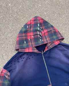 Sudadera con Capucha Bordada Personalizada de Alta Calidad para Hombre |   Tela Lavada al Ácido de 400 g/m² |   Sudadera con Cierre y Estilo Desgastado |   Logotipo Personalizado |   Sudadera Oversize Estilo Urbano - Product Image 2