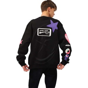 Kids See Ghosts Crewneck Sweatshirts Hommes Hip Hop Thermique Respirant Graphic Print Cotton Distressed Sweatshirts Noir - Product Image 6