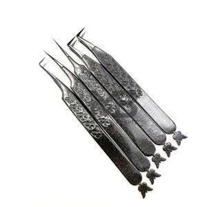 Professional <b>Eyelash</b> Extension <b>Tweezers</b> With New Design Heart Grip Handle <b>Eyelash</b> <b>Tweezers</b> Custom Logo Stainless Steel <b>Tweezers</b> - Product Image 4