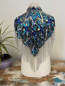 เดรสออกงานแบบเบอร์เลสก์ชุดราตรีประดับด้วยลูกปัดเลื่อมแบบผูกคอ-ทรงตรง-ปักและตกแต่งมุก - Product Image 2