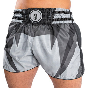 High Quality Customized Factory-Made Muay Thai <b>Shorts</b> Casual Solid Woolen Fabric <b>Elastic</b> <b>Waist</b> Closure Boxer <b>Shorts</b> - Product Image 1