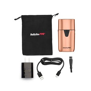 Rasoir électrique désinfectant UV à grille simple, finition métal or rose, avec lame de rechange double, interface en allemand, lavable, alimentation USB - Product Image 1