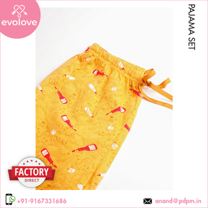 Diferentes colores disponibles para lavado a máquina Bio Washed 100% algodón suave hecho conjunto de pijama de vestido de noche para mujer - Product Image 4