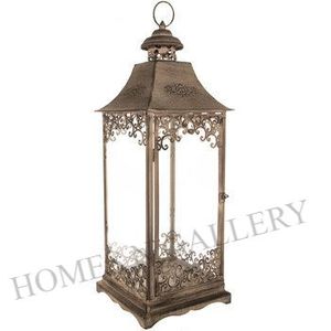 Luxury New Year Christmas Wedding Decorative Stainless Steel Iron Candle Holder <b>Lantern</b> <b>Lamps</b> Home Decoration Centerpieces Box - Product Image 2