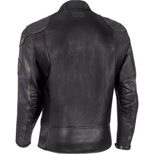 Veste en cuir à col montant pour jeunes, veste de motard en cuir véritable noire, personnalisez votre veste de moto en cuir pour hommes - Product Image 3