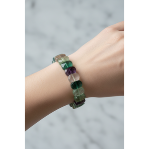 Bracciale in Fluorite Verde Naturale con Taglio Largo - Product Image 5