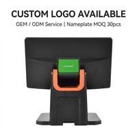 Terminal de point de vente électronique Android à double écran 15,6 pouces, caisse enregistreuse de bureau, système de nouvelle génération avec écran tactile capacitif