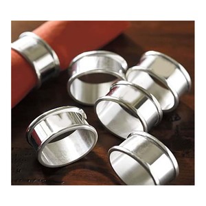 Modern Silver Plated Stainless Steel Napkin <b>Rings</b> Elegant Monogrammed Napkin Holders for Elegant New Decorative Giveaways - Product Image 5