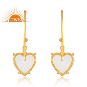 925เงินสเตอร์ลิงต่างหูชุบทอง18K ลายพระจันทร์สีรุ้งและเพชรสังเคราะห์สำหรับเป็นของขวัญสำหรับผู้หญิง - Product Image 2