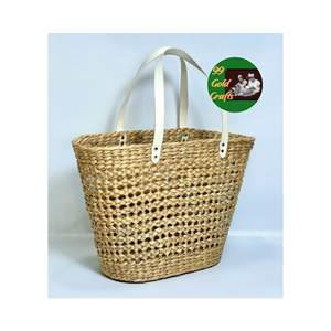 NATURAL VIETNAM <b>STRAW</b> BEACH <b>BAG</b> SEAGRASS HANDWOVEN TOTE ECO FRIENDLY <b>SUMMER</b> <b>BAG</b> EXPORT - Product Image 1