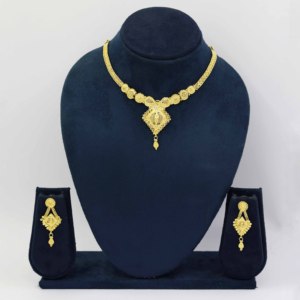 Vente en gros colliers courts et boucles d'oreilles en laiton plaqué or 14K 18K 24K ensemble bijoux de mode de mariage - Product Image 2