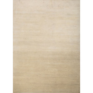Tapis en laine noué à la main Zuri Ivory AKWL-1143(FR) – Tissage plat, couleur unie, pour salon, couloir, rectangulaire, viscose - Product Image 1
