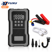 Démarreur de Voiture Portable 5-en-1 avec Pompe à Air 12V 600A, Batterie Externe et Lumière LED pour Conducteurs et Campeurs - Modèle HZ01