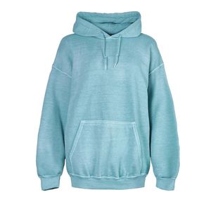 Femmes 400 Gsm polaire 100% coton surdimensionné lavé à l'acide pull à capuche veste respirant en détresse conception pour l'automne hiver - Product Image 6