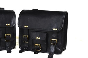 Holiday Special Genuine Leather Bike Bag Juego de 2 Bolsas laterales para motocicleta y Alforjas para SILLÍN Regalo para él - Product Image 3