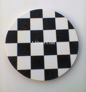 Posavasos de té de resina en blanco y negro de último diseño, posavasos decorativos para bebidas para el hogar de lujo, Hotel, restaurante, esteras y almohadillas - Product Image 2