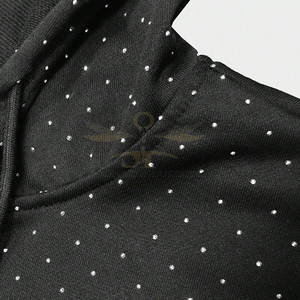 Sweat à capuche en coton 100% avec strass, taille adulte, respirant, manches longues, sweat à capuche avec strass de qualité supérieure - Product Image 4