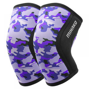 Premium Custom 5mm Neoprene Powerlifting Weightlifting Knee Support Sublimation Printed Camo Design Protective Knee Spring - Product Image 4
