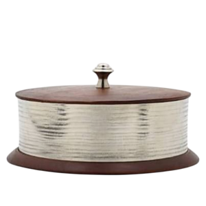 Diseño árabe clásico Cazuela Plato Metal y madera Calentamiento de alimentos Organización de almacenamiento Utensilios de cocina de la India - Product Image 5