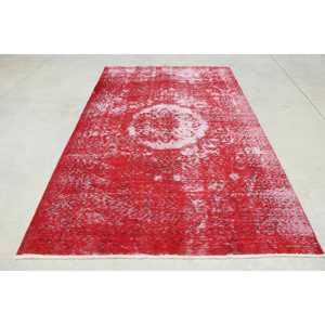 Tapis turc vintage 5,8x9,6 pi (177x294 cm), tapis à motifs floraux rouges - Product Image 1