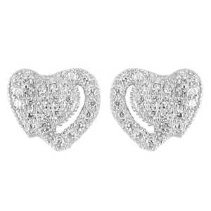 Pendientes de Botón con Circonita y Baño de Rodio Delicado para Mujer, Regalos Modernos para Fiestas - Product Image 3