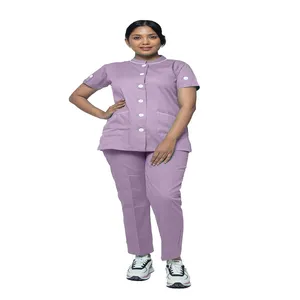 最新款式来样定做实验室外套短袖100% 棉医生白色短袖食品厂医生护士制服