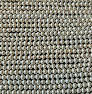 Hebras de perlas doradas redondas indias de agua dulce blancas naturales sin tratar de alta calidad, cuentas sueltas que cambian de Color para la fabricación de joyas - Product Image 6