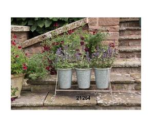 Jardinière ronde en tôle galvanisée pour pot de fleur et jardinières de jardin domestique - Product Image 1
