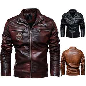 Men's <b>Leather</b> <b>Jacket</b> for Biker Distressed Genuine <b>Lambskin</b> Top Quality <b>Leather</b> Material <b>Jacket</b> for Men - Product Image 1
