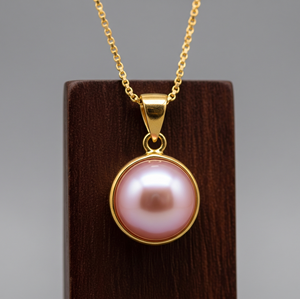 Cadena de plata esterlina 925 hecha a mano con colgante chapado en oro de 18 quilates, regalo de piedras de cristal curativas de perlas rosas naturales bohemias - Product Image 6