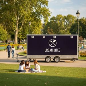 Food Truck, Rimorchio per Cibo, Mini Chiosco Mobile per Hamburger, Pizza, BBQ, Fast Food, Bicicletta Gelateria in Vendita - Product Image 3