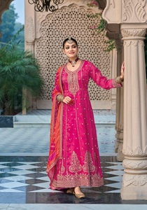 La última impresión digital Dola bordada de Hevey Simar Dupatta Salwar Kameez ropa India pakistaní para fiestas confeccionada - Product Image 6